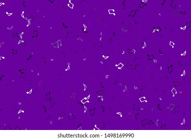 Light colorful vector template with musical symbols. Shining illustration of colorful gradient music notes. Modern design for wallpapers.