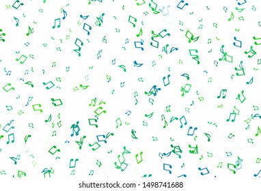 Light colorful vector template with musical symbols. Abstract illustration with colorful symbols of melody. Template for fasion magazines.