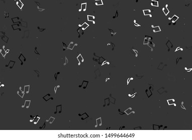 Light colorful vector template with musical symbols. Isolated colorful music keys on abstract background. Modern design for wallpapers.