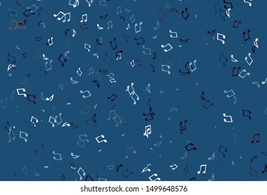 Light colorful vector template with musical symbols. Abstract illustration with colorful symbols of melody. Modern design for wallpapers.