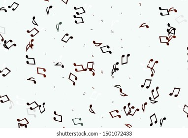 Light colorful vector template with musical symbols. Isolated colorful music keys on abstract background. Pattern for websites of musitians.