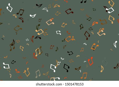 Light colorful vector template with musical symbols. Modern abstract illustration with melody keys. Pattern for websites of musitians.