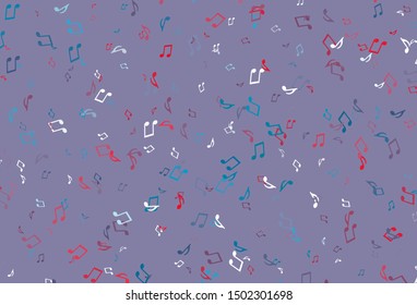 Light colorful vector template with musical symbols. Abstract illustration with colorful symbols of melody. Pattern for festival leaflets.