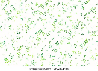 Light colorful vector template with musical symbols. Decorative design in abstract style with music shapes. Pattern for school ad, booklets.