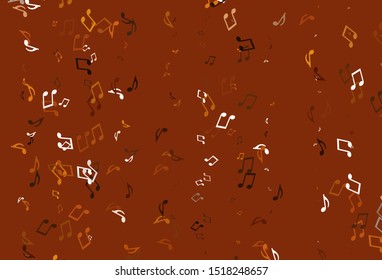 Light colorful vector template with musical symbols. Isolated colorful music keys on abstract background. Pattern for school ad, booklets.