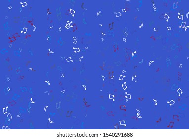 Light colorful vector template with musical symbols. Isolated colorful music keys on abstract background. Modern design for wallpapers.