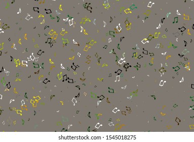 Light colorful vector template with musical symbols. Decorative design in abstract style with music shapes. Pattern for school ad, booklets.
