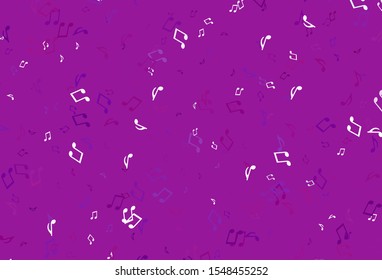 Light colorful vector template with musical symbols. Abstract illustration with colorful symbols of melody. Template for fashion magazines.