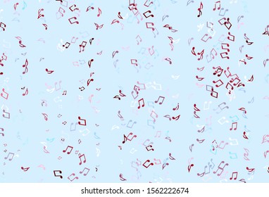 Light colorful vector template with musical symbols. Modern abstract illustration with melody keys. Pattern for festival leaflets.
