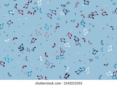 Helle, bunte Vektorvorlage mit musikalischen Symbolen. Moderne abstrakte Illustration mit Melodie-Schlüsseln. Muster für Festivalblätter.