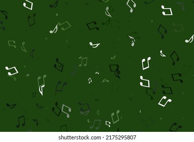 Light colorful vector template with musical symbols. Decorative design in abstract style with music shapes. Pattern for festival leaflets.
