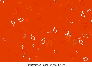 Light colorful vector template with musical symbols. Decorative design in abstract style with music shapes. Pattern for festival leaflets.