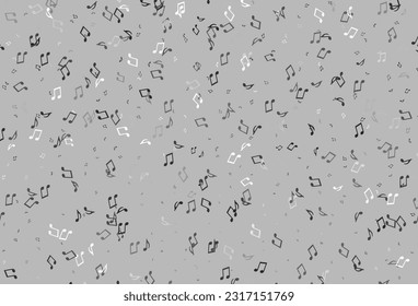 Light colorful vector template with musical symbols. Shining illustration of colorful gradient music notes. Template for fasion magazines.