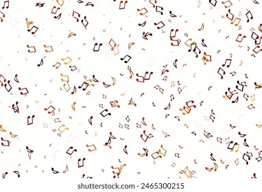 Light colorful vector template with musical symbols. Shining illustration of colorful gradient music notes. Pattern for websites of musitians.