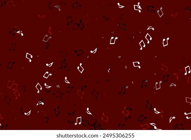 Plantilla de Vector de colores claros con símbolos musicales. Diseño decorativo en estilo abstracto con Formas musicales. Patrón para los folletos del festival.