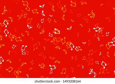 Light colorful vector texture with musical notes. Modern abstract illustration with melody keys. Pattern for school ad, booklets.