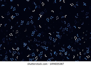 Light colorful vector texture with musical notes. Decorative design in abstract style with music shapes. Modern design for wallpapers.