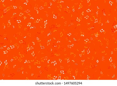 Light colorful vector texture with musical notes. Decorative design in abstract style with music shapes. Template for fasion magazines.