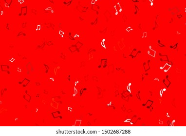 Light colorful vector texture with musical notes. Isolated colorful music keys on abstract background. Modern design for wallpapers.