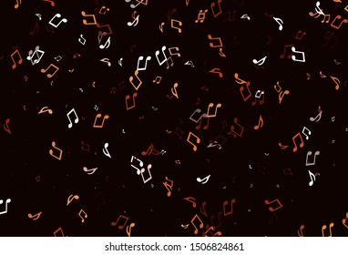 Light colorful vector texture with musical notes. Isolated colorful music keys on abstract background. Pattern for websites of musitians.