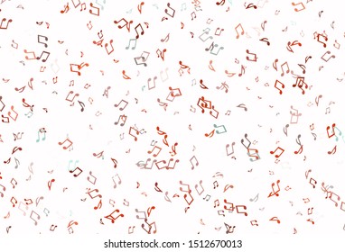 Light colorful vector texture with musical notes. Modern abstract illustration with melody keys. Template for fasion magazines.