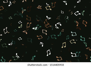 Light colorful vector texture with musical notes. Abstract illustration with colorful symbols of melody. Modern design for wallpapers.