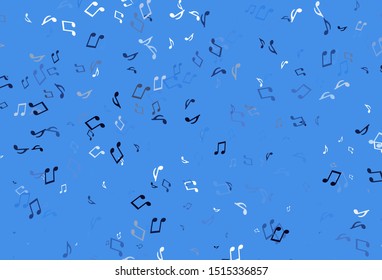 Light colorful vector texture with musical notes. Modern abstract illustration with melody keys. Modern design for wallpapers.