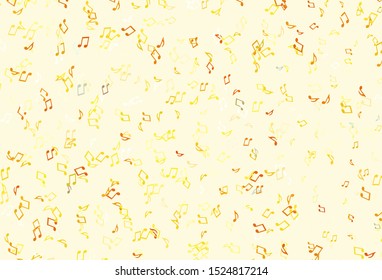 Light colorful vector texture with musical notes. Modern abstract illustration with melody keys. Pattern for websites of musitians.