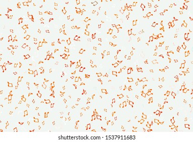Light colorful vector texture with musical notes. Isolated colorful music keys on abstract background. Pattern for school ad, booklets.