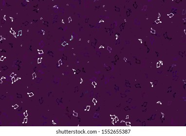 Light colorful vector texture with musical notes. Abstract illustration with colorful symbols of melody. Modern design for wallpapers.