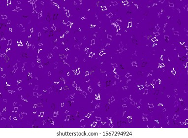 Light colorful vector texture with musical notes. Modern abstract illustration with melody keys. Template for fasion magazines.