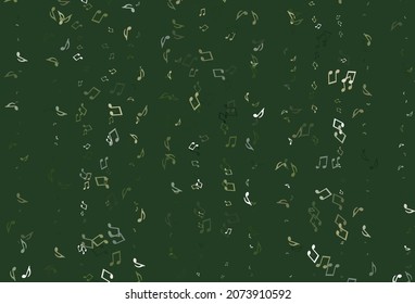 Light colorful vector texture with musical notes. Decorative design in abstract style with music shapes. Pattern for websites of musitians.