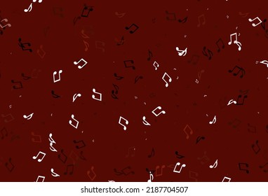 Helle, bunter Vektorstruktur mit musikalischen Noten. Einzeln bunte Musikschlüssel auf abstraktem Hintergrund. Muster für Webseiten von Musikern.