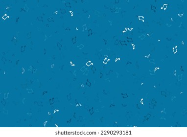 Light colorful vector texture with musical notes. Shining illustration of colorful gradient music notes. Pattern for festival leaflets.