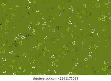 Light colorful vector texture with musical notes. Decorative design in abstract style with music shapes. Template for fasion magazines.
