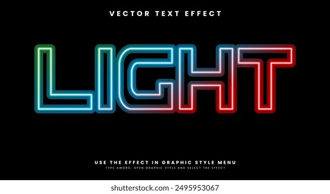 Helle Farbe Leuchten Licht editierbare Texteffekt Vorlage