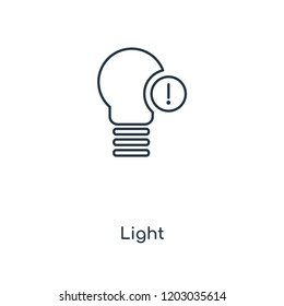 Light concept line icon. Linear Light concept outline symbol design. This simple element illustration can be used for web and mobile UI/UX.