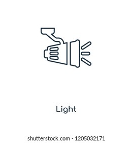 Light concept line icon. Linear Light concept outline symbol design. This simple element illustration can be used for web and mobile UI/UX.