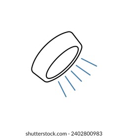 light concept line icon. Simple element illustration. light concept outline symbol design.