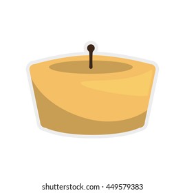 Light concept represented by candle icon. Isolated and flat illustration 