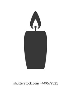 Light concept represented by candle icon. Isolated and flat illustration 