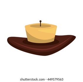 Light concept represented by candle icon. Isolated and flat illustration 