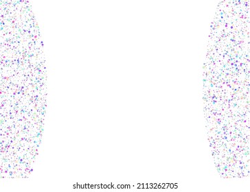 Light Confetti. Party Element. Festive Art. Glitch Tinsel. Falling Glitter. Flying Foil. Retro Realistic Serpentine. Pink Laser Texture. Violet Light Confetti