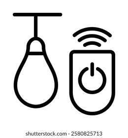 Light Control icon illustration in line style. Perfect for website mobile app presentation. Suitable for any user interface and user experience