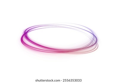 Light cool whirlwind. Curve neon line light effect. Vector sparkle, png, effect, wave,neon,line. Abstract circle, white color glowing lines background. 