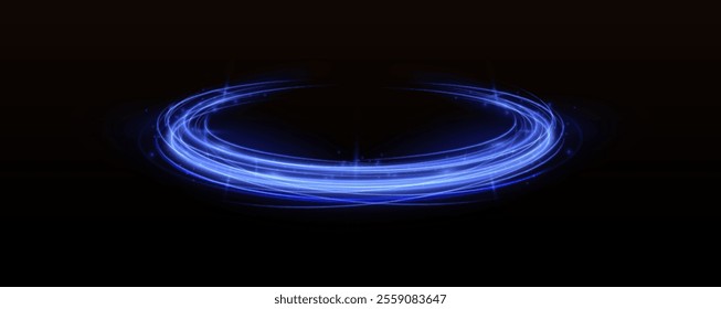 Light cool whirlwind. Vector sparkle, png, effect, wave,neon,line. Abstract circle, neon color glowing lines background. Curve neon line light effect. 