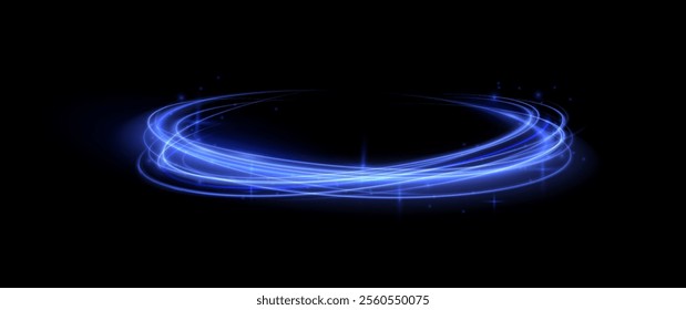 Light cool whirlwind. Vector sparkle, png, effect, wave,neon,line. Abstract circle, neon color glowing lines background. Curve neon line light effect. 