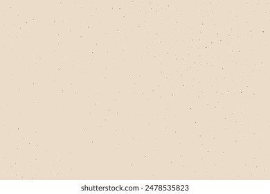 Light cream grain paper texture. Vintage ecru pattern with dots, speckles, specks, flecks, particles. Textured wallpaper. Natural white grunge surface background. Vector backdrop 