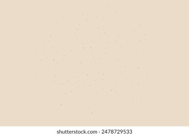 Light cream grain paper texture. Vintage ecru pattern with dots, speckles, specks, flecks, particles. Textured wallpaper. Natural white grunge surface background. Vector backdrop 