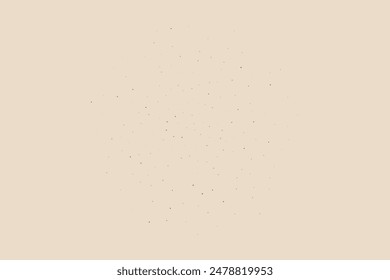 Light cream grain paper texture. Vintage ecru pattern with dots, speckles, specks, flecks, particles. Textured wallpaper. Natural white grunge surface background. Vector backdrop 